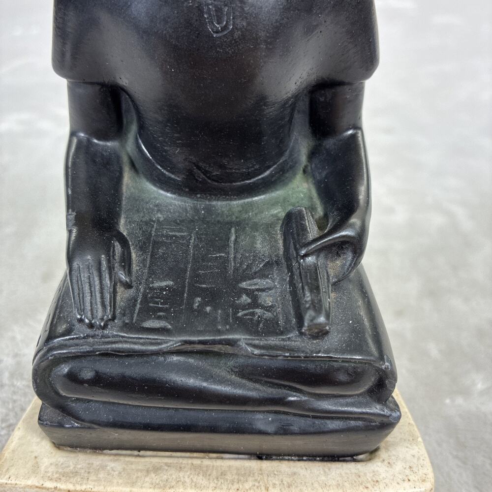 Vintage Alva Studios Egyptian Sculpture The Scribe Louvre Museum Pair Of 2 - Picture 10 of 15